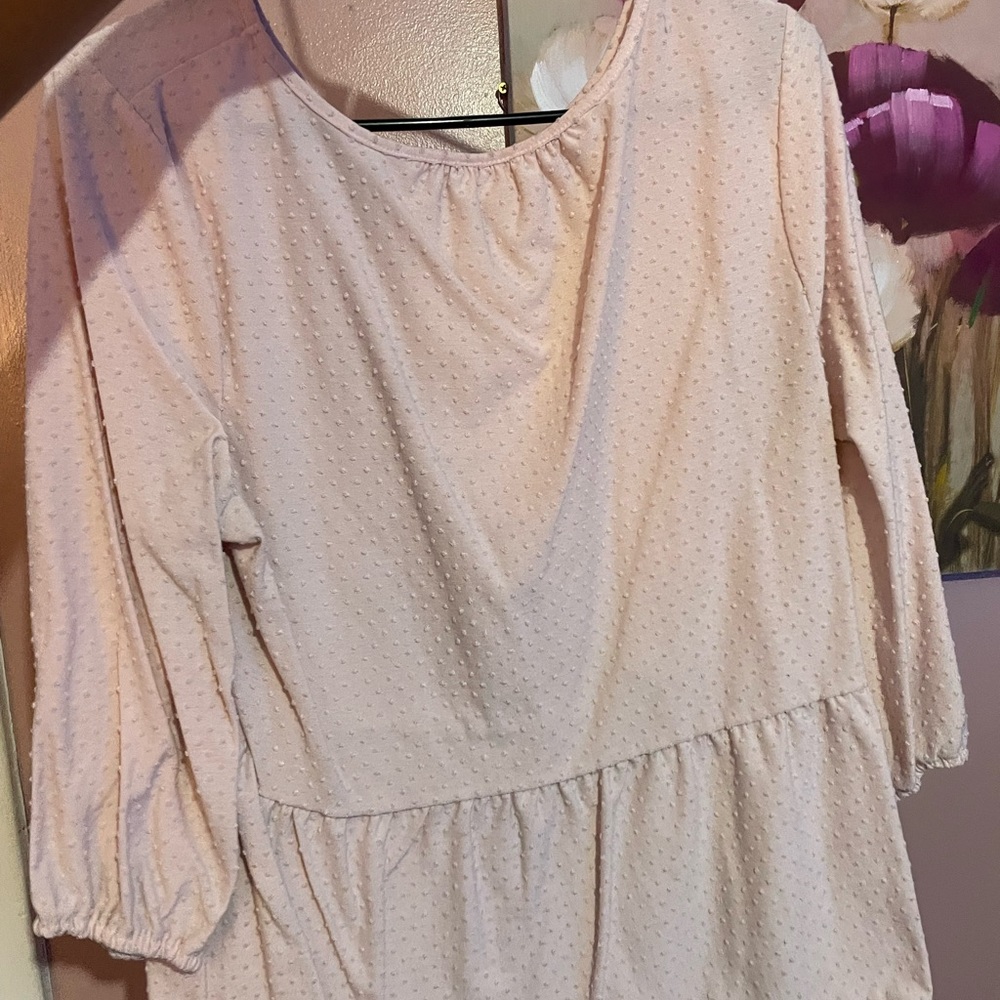 Pink textured blouse